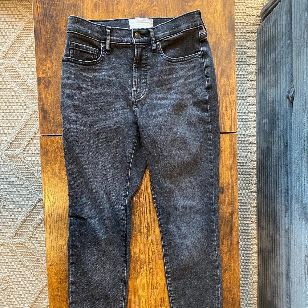 Everlane Mid-Rise Skinny Jeans Black Denim Women’s Size 27